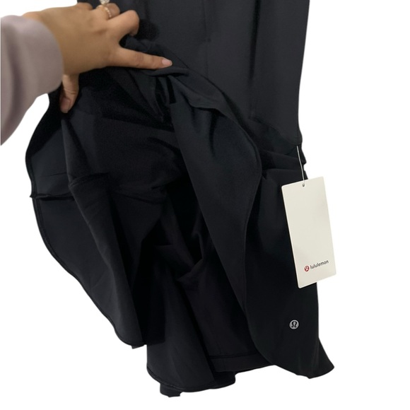 NWT LULULEMON Court Crush Short Lined Black Tennis Dress - Picture 4 of 8